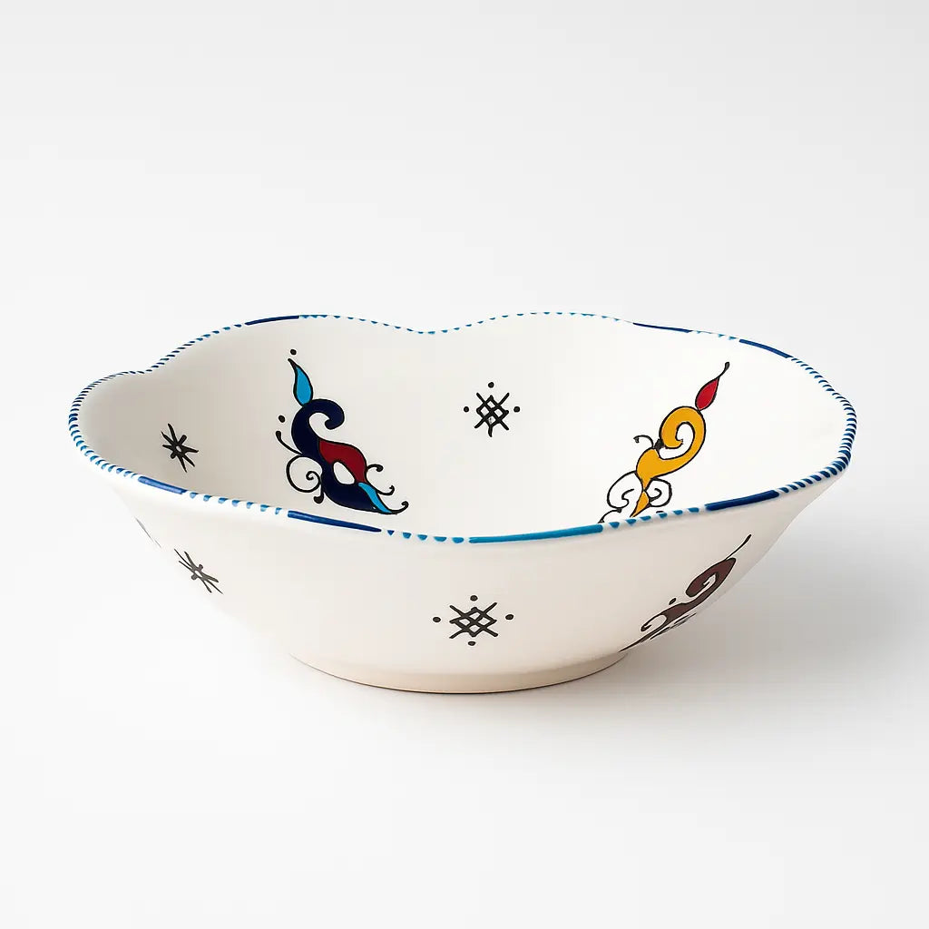Handmade Moroccan Pasta Bowl β Colorful Artisan Ceramic Dinnerware
